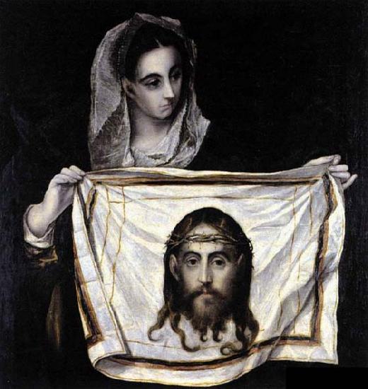 GRECO, El St Veronica Holding the Veil oil painting picture